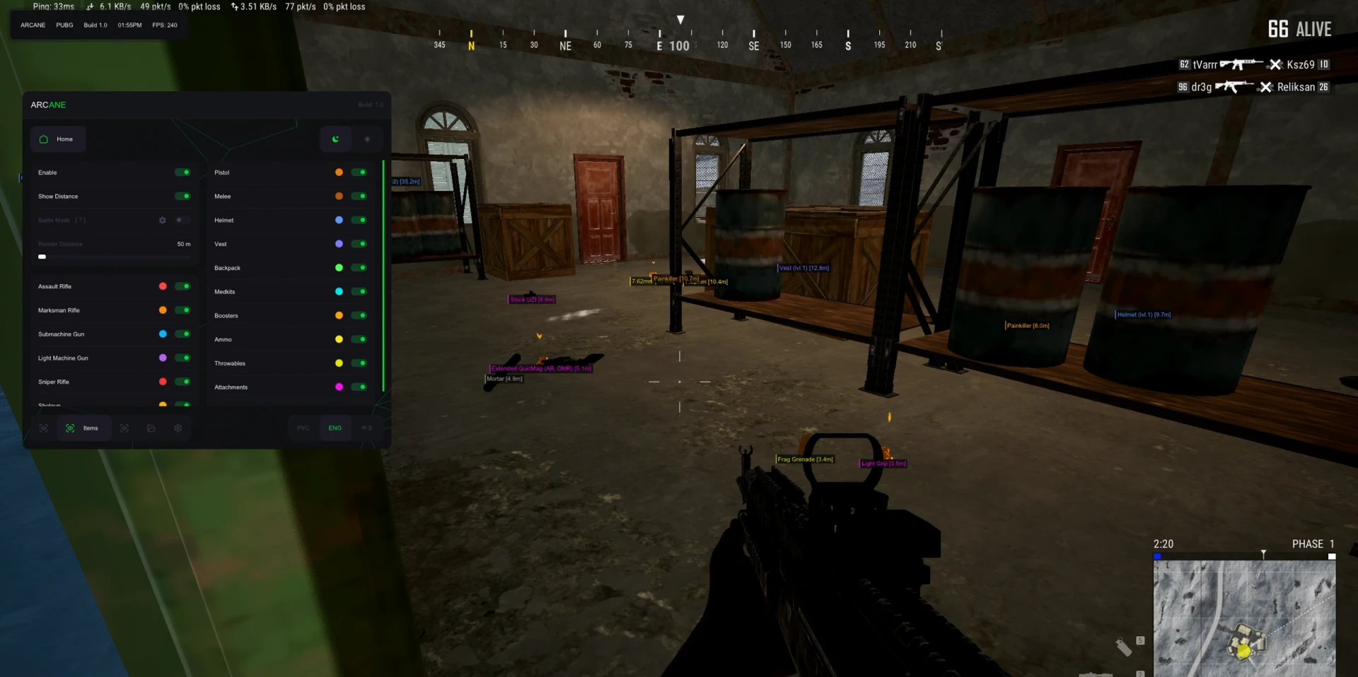 Arcane PUBG ESP + No Recoil Cheat image 2
