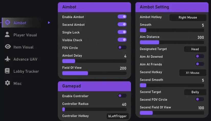 ZeroAim MW4 External Cheat image 2
